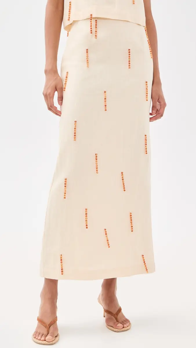 VRG GRL Devyn Linen Midi Skirt | Thumbnail 2 VRG GRL Devyn Linen Midi Skirt | Thumbnail 2