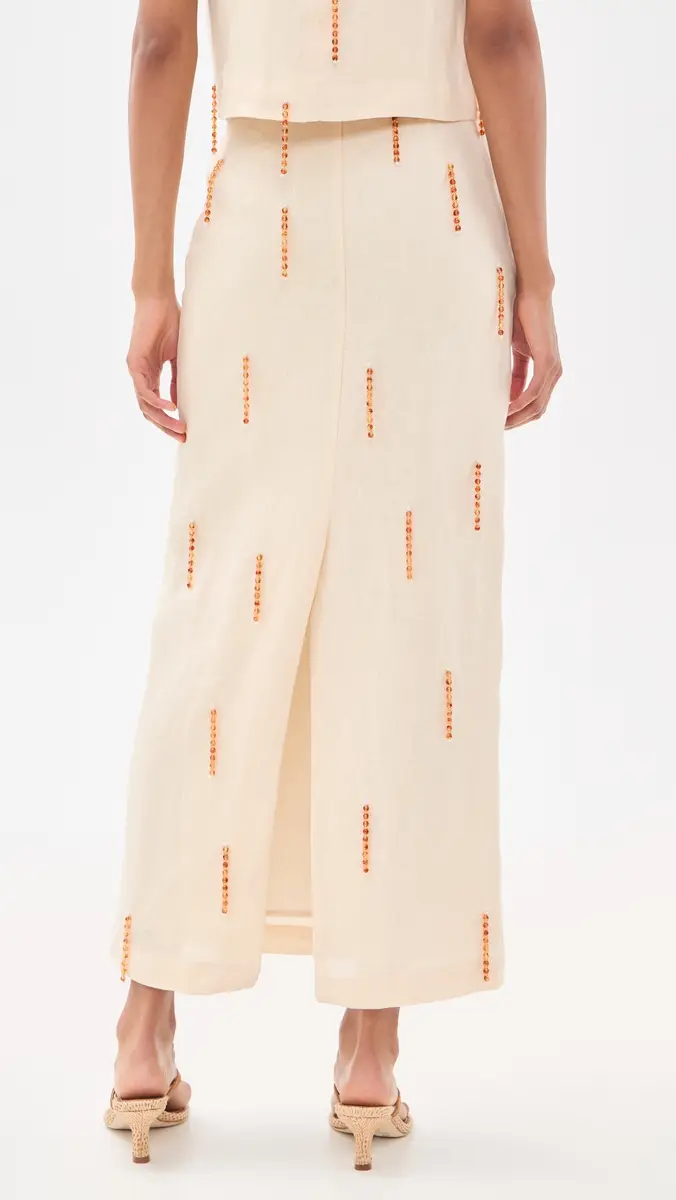 VRG GRL Devyn Linen Midi Skirt | Thumbnail 3 VRG GRL Devyn Linen Midi Skirt | Thumbnail 3