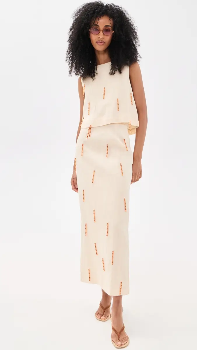 VRG GRL Devyn Linen Midi Skirt | Thumbnail 5 VRG GRL Devyn Linen Midi Skirt | Thumbnail 5