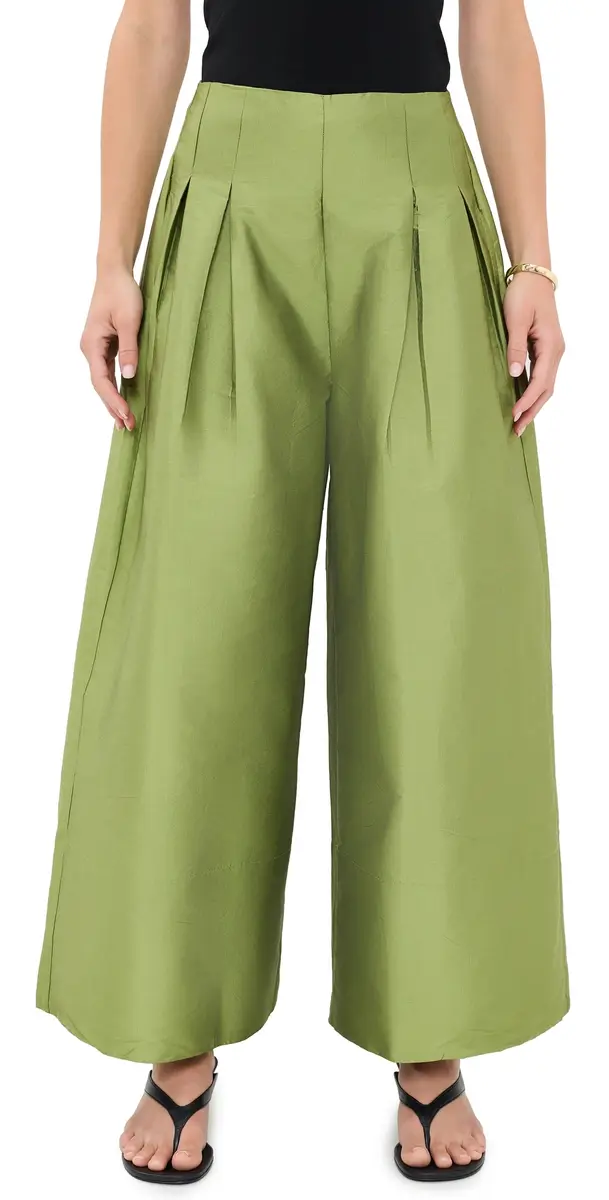 Chan Luu Techno Taffeta Trousers Tulip Stem | Image 1 Chan Luu Techno Taffeta Trousers Tulip Stem | Image 1