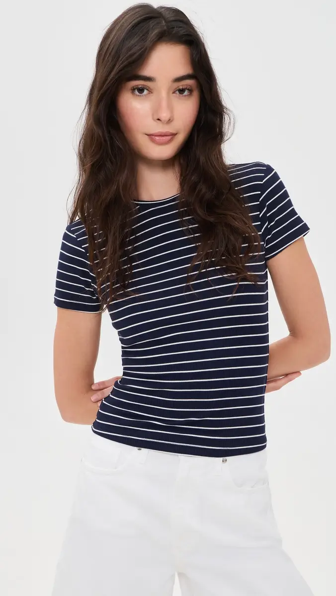 GOOD AMERICAN The Rib Baby Tee | Thumbnail 2 GOOD AMERICAN The Rib Baby Tee | Thumbnail 2