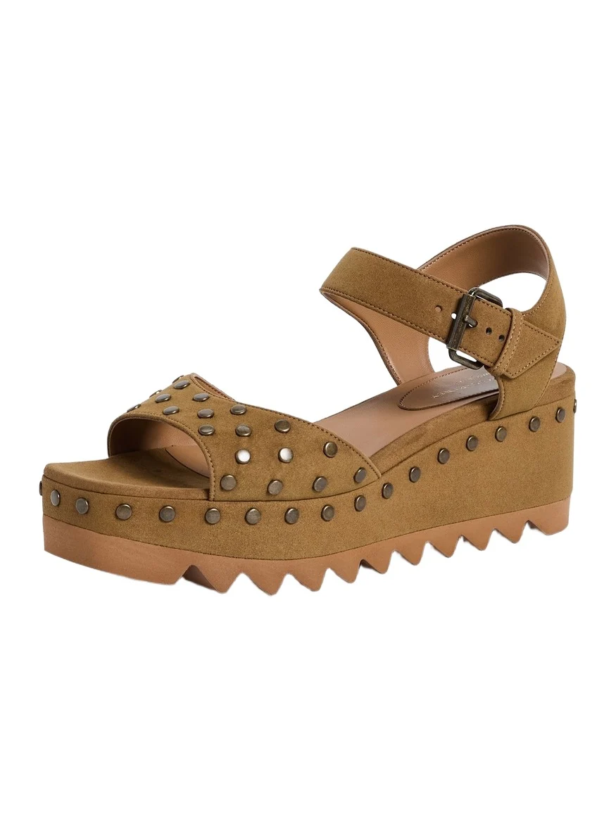 Elyse Studded Faux Suede Platform Sandals Elyse Studded Faux Suede Platform Sandals