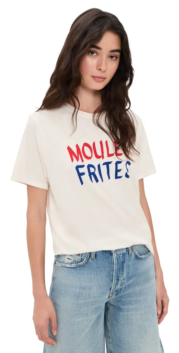 Clare V. oules Frites Original Tee Cream | Image 1 Clare V. oules Frites Original Tee Cream | Image 1