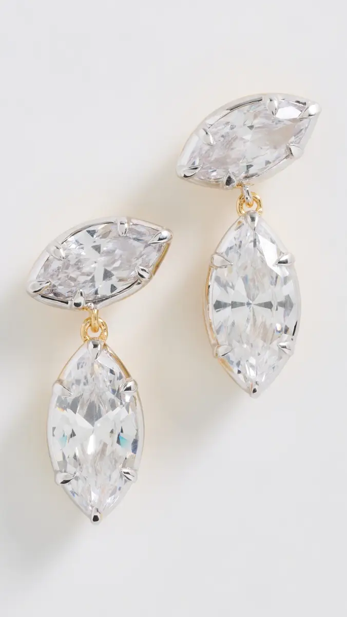Shashi Marquise Georgian Cut Drop Earrings | Thumbnail 2