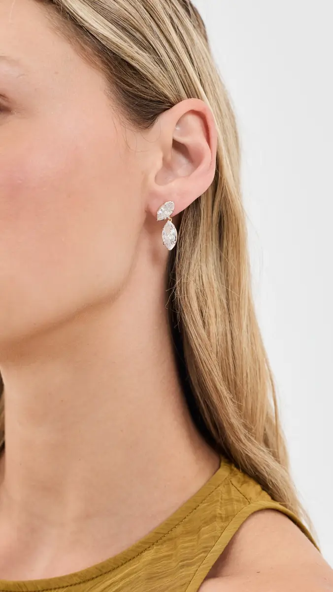 Shashi Marquise Georgian Cut Drop Earrings | Thumbnail 3