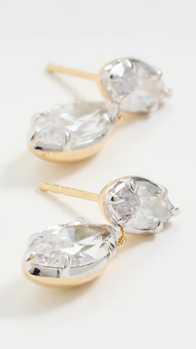 Shashi Marquise Georgian Cut Drop Earrings | Thumbnail 4