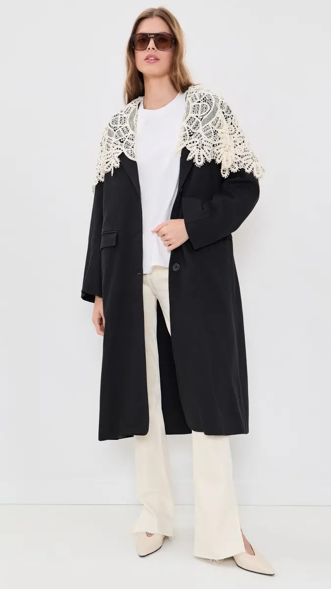 Sea Alina Lace Oversized Long Coat | Thumbnail 2 Sea Alina Lace Oversized Long Coat | Thumbnail 2