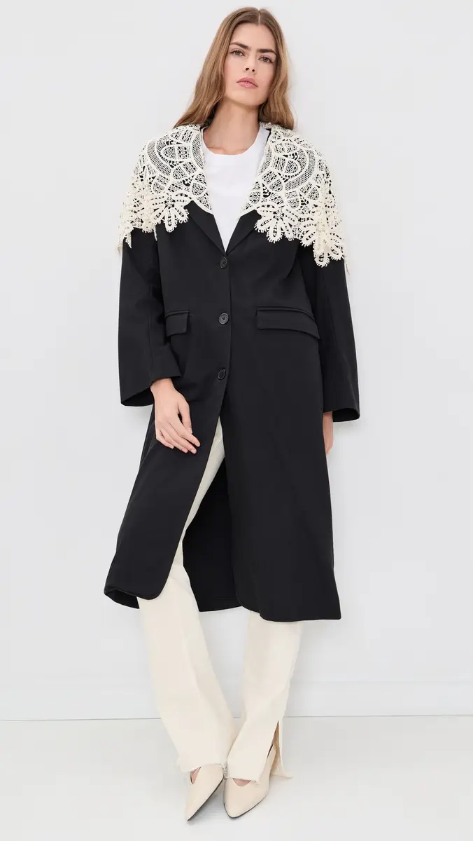Sea Alina Lace Oversized Long Coat | Thumbnail 5 Sea Alina Lace Oversized Long Coat | Thumbnail 5