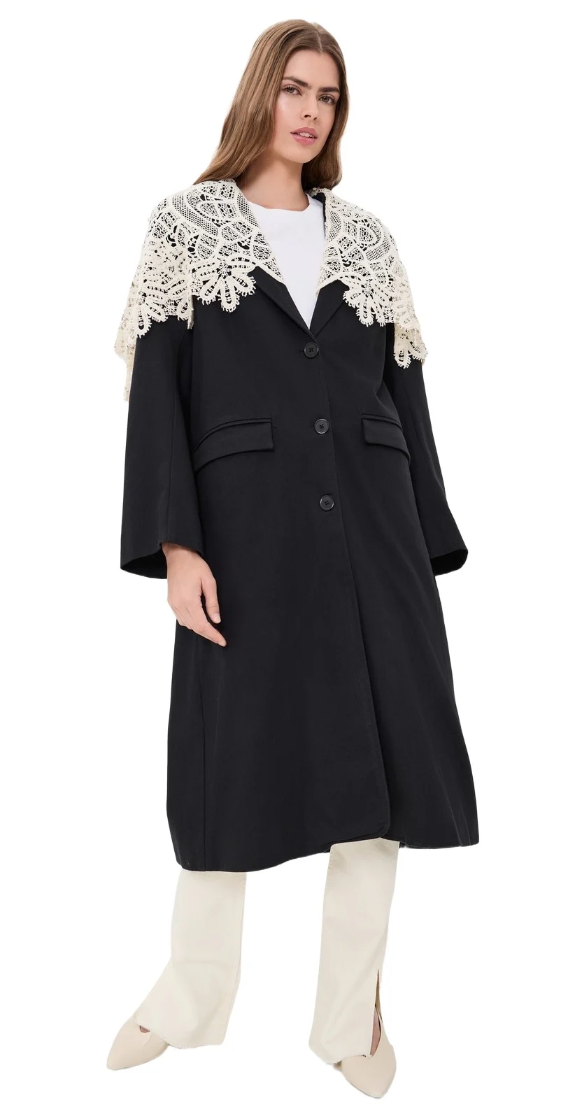 Alina Lace Oversized Long Coat