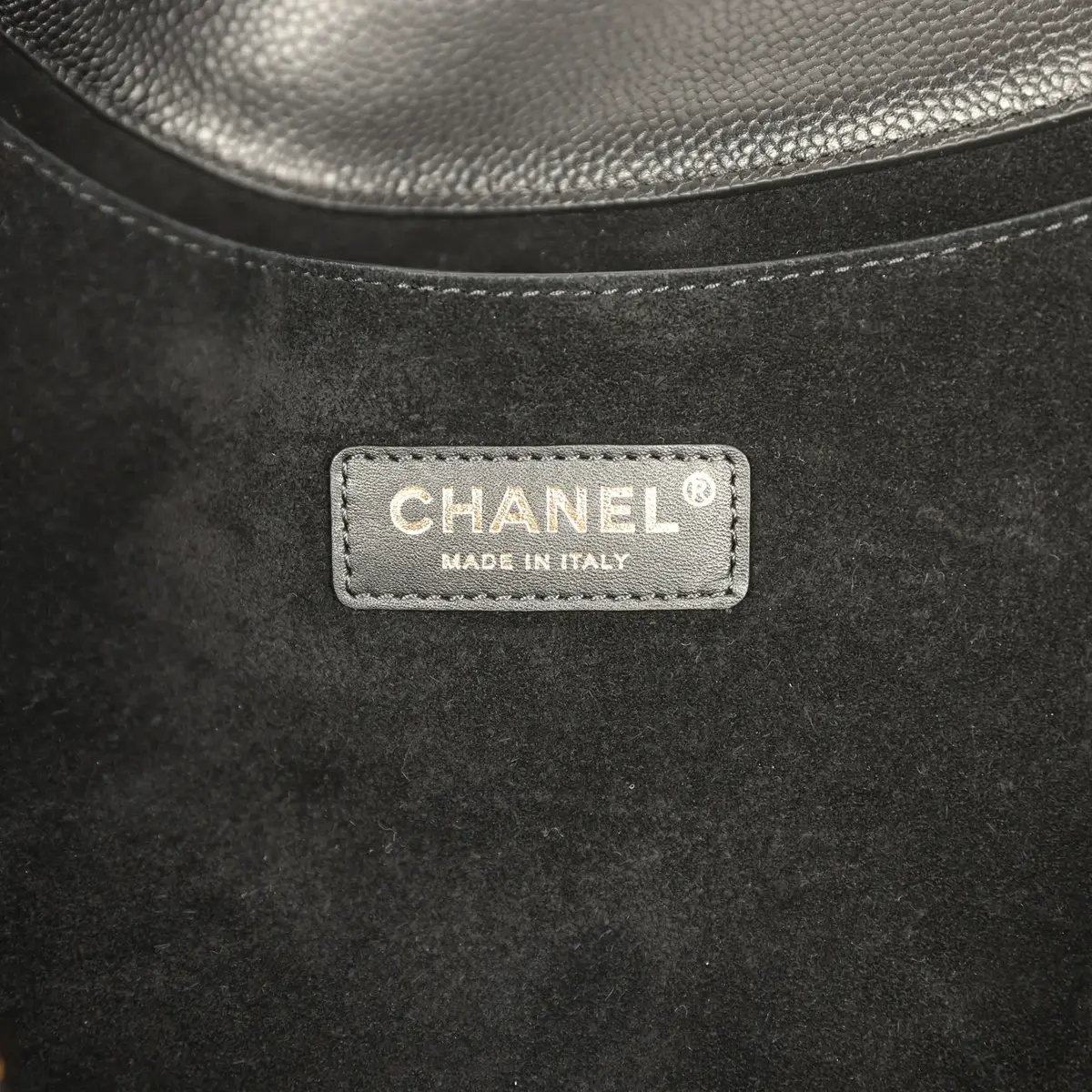 Chanel Chanel Maxi Shopping Bag Black Grained Calfskin Gold Hardware | Thumbnail 9