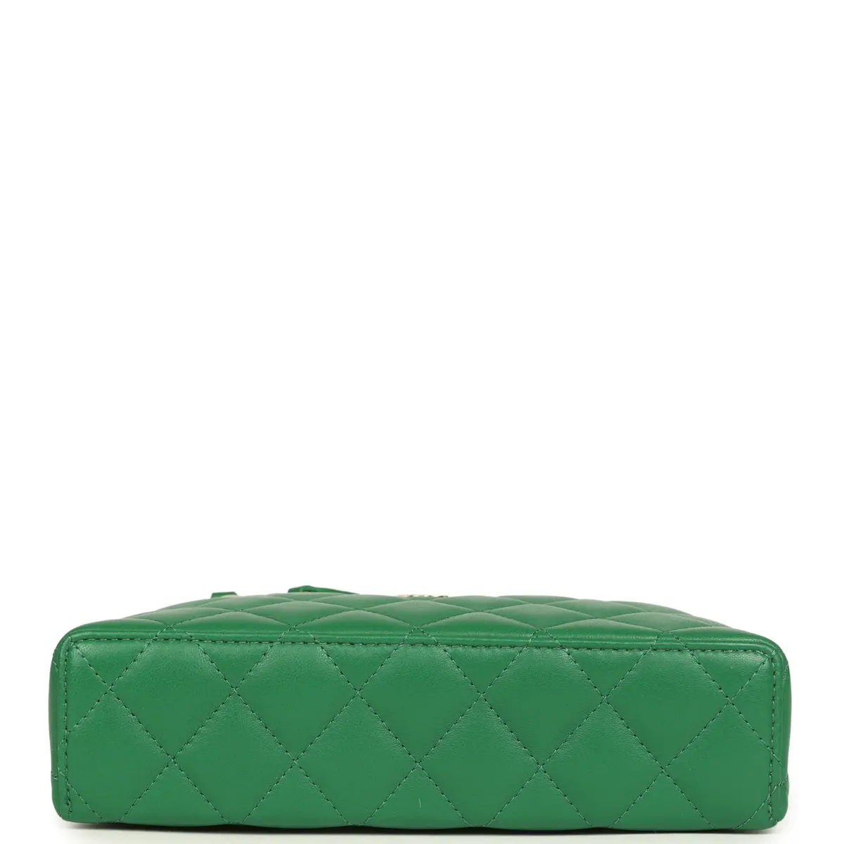 Chanel Chanel Top Handle Long Vanity Case with Chain Green Lambskin Light Gold Hardware | Thumbnail 6 Chanel Chanel Top Handle Long Vanity Case with Chain Green Lambskin Light Gold Hardware | Thumbnail 6