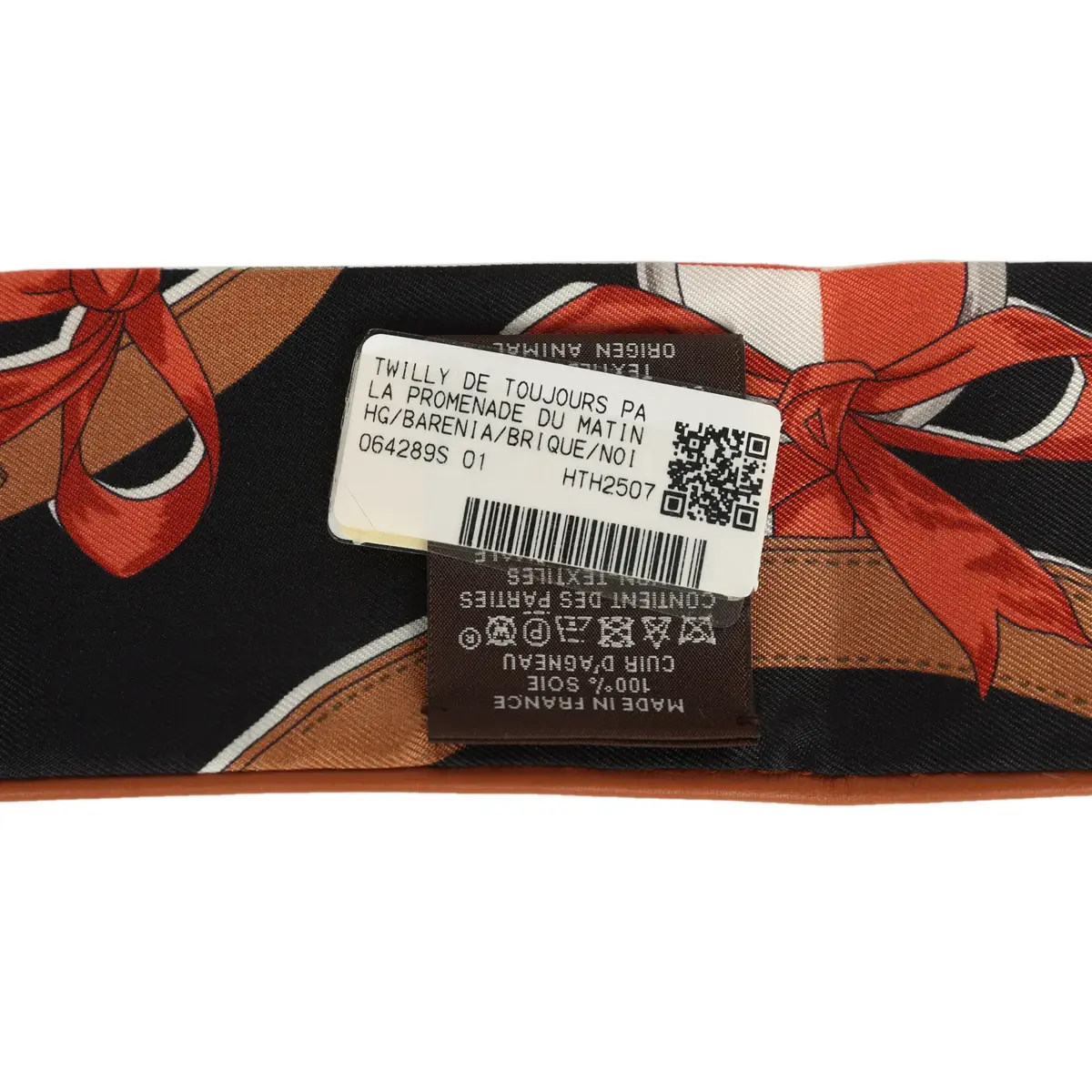 HERMÈS Hermes "La Promenade Du Matin Forever" Barenia, Brique, Black Leather Trim Silk | Thumbnail 4 HERMÈS Hermes "La Promenade Du Matin Forever" Barenia, Brique, Black Leather Trim Silk | Thumbnail 4