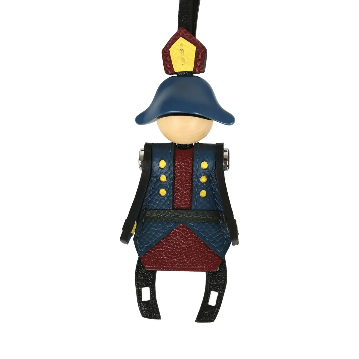 HERMÈS Hermes Artificier Bag Charm Black, Deep Bleu, Rouge H, Vert Fonce, Citron Epsom, Chevre Mysore Palladium Hardware | Thumbnail 2