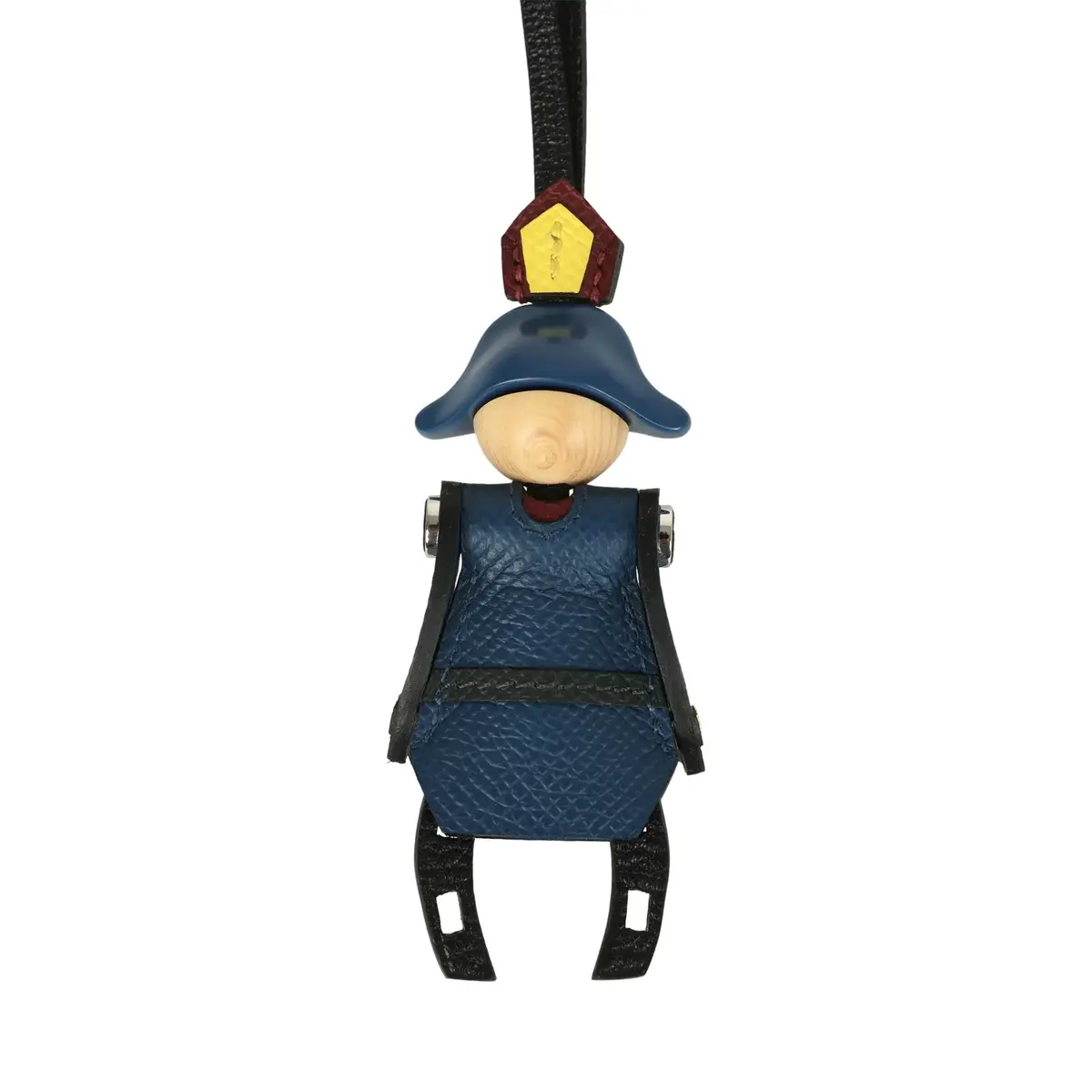 HERMÈS Hermes Artificier Bag Charm Black, Deep Bleu, Rouge H, Vert Fonce, Citron Epsom, Chevre Mysore Palladium Hardware | Thumbnail 3
