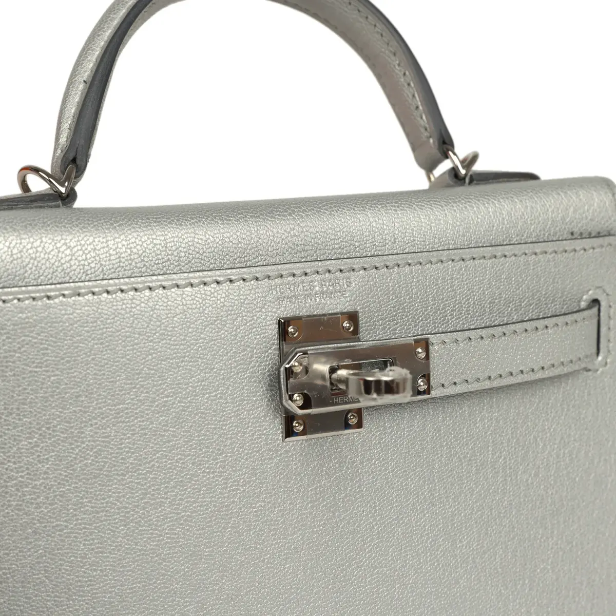 HERMÈS Hermes Kelly Sellier 20 Argent Chevre Chamkilight Palladium Hardware | Thumbnail 7