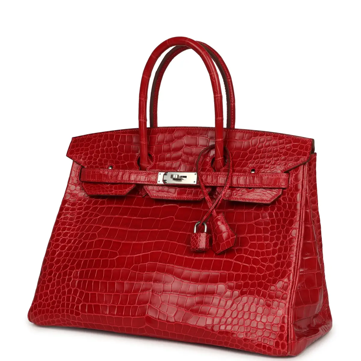 HERMÈS Pre-owned Hermes Birkin 35 Braise Shiny Porosus Crocodile Palladium Hardware | Thumbnail 5 HERMÈS Pre-owned Hermes Birkin 35 Braise Shiny Porosus Crocodile Palladium Hardware | Thumbnail 5