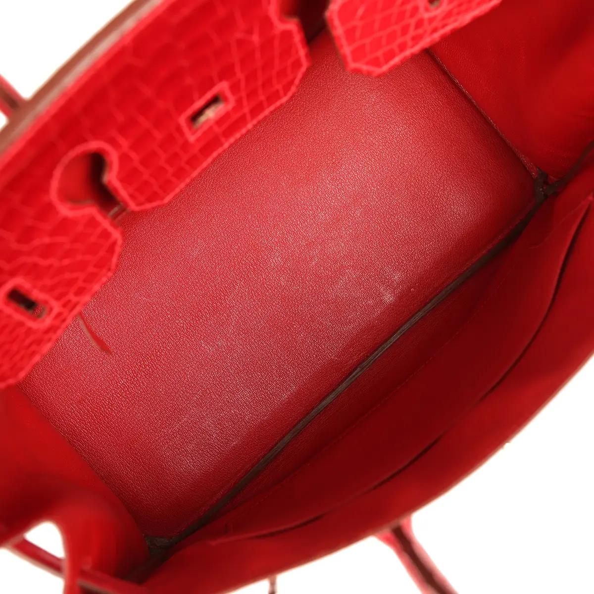 HERMÈS Pre-owned Hermes Birkin 35 Braise Shiny Porosus Crocodile Palladium Hardware | Thumbnail 8 HERMÈS Pre-owned Hermes Birkin 35 Braise Shiny Porosus Crocodile Palladium Hardware | Thumbnail 8
