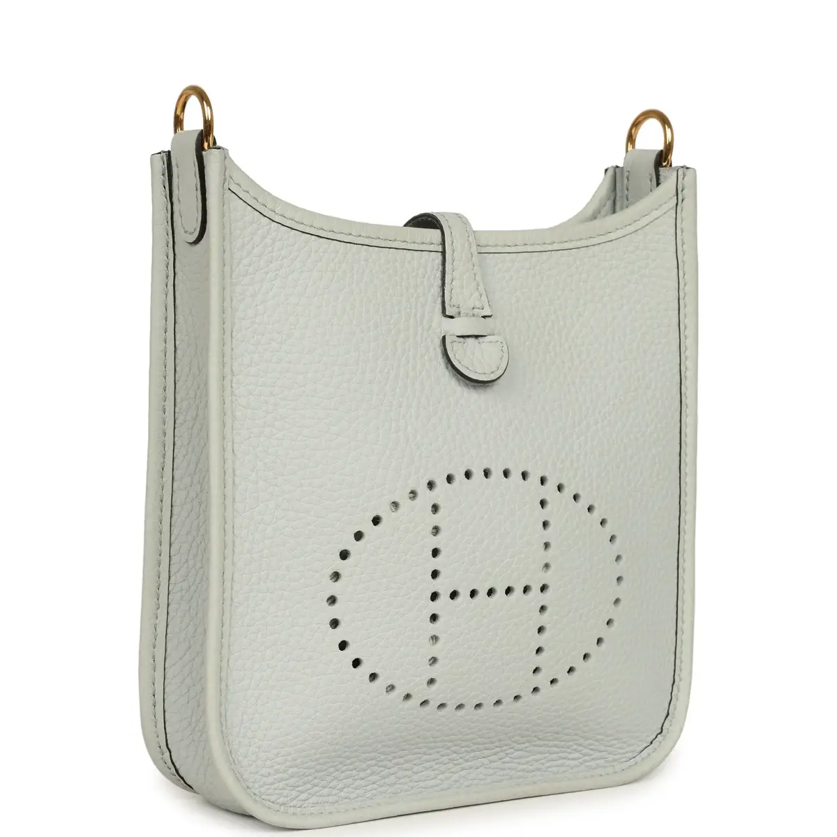 HERMÈS Pre-owned Hermes Evelyne TPM Bleu Pale Clemence Gold Hardware | Thumbnail 2 HERMÈS Pre-owned Hermes Evelyne TPM Bleu Pale Clemence Gold Hardware | Thumbnail 2