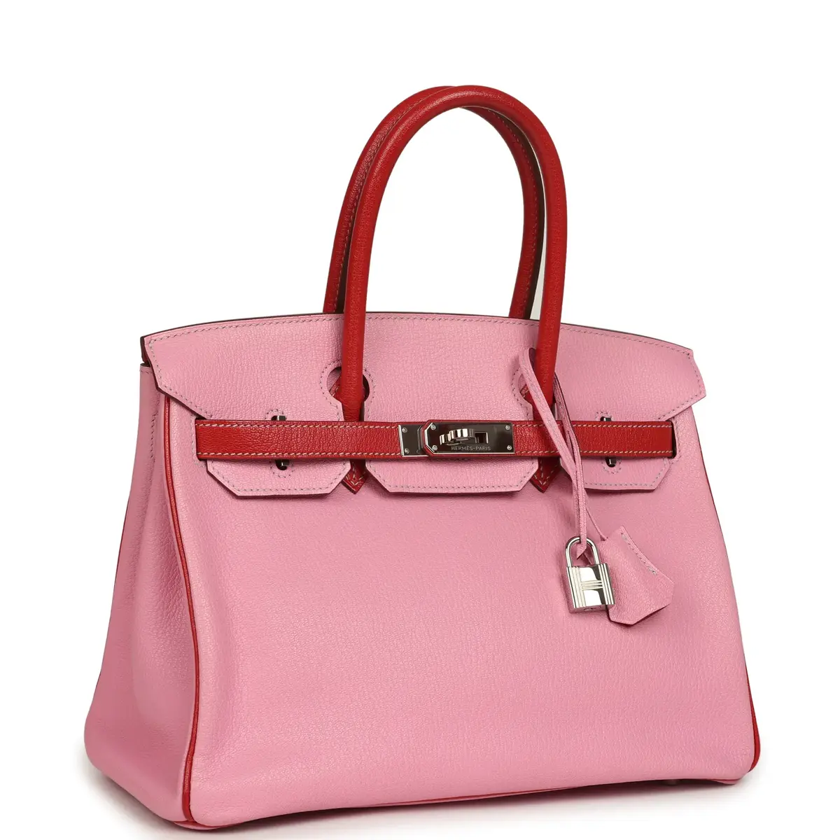 HERMÈS Pre-owned Hermes Special Order (HSS) Birkin 30 Bubblegum Pink, Rouge Casaque Chevre Mysore Palladium Hardware | Thumbnail 2 HERMÈS Pre-owned Hermes Special Order (HSS) Birkin 30 Bubblegum Pink, Rouge Casaque Chevre Mysore Palladium Hardware | Thumbnail 2