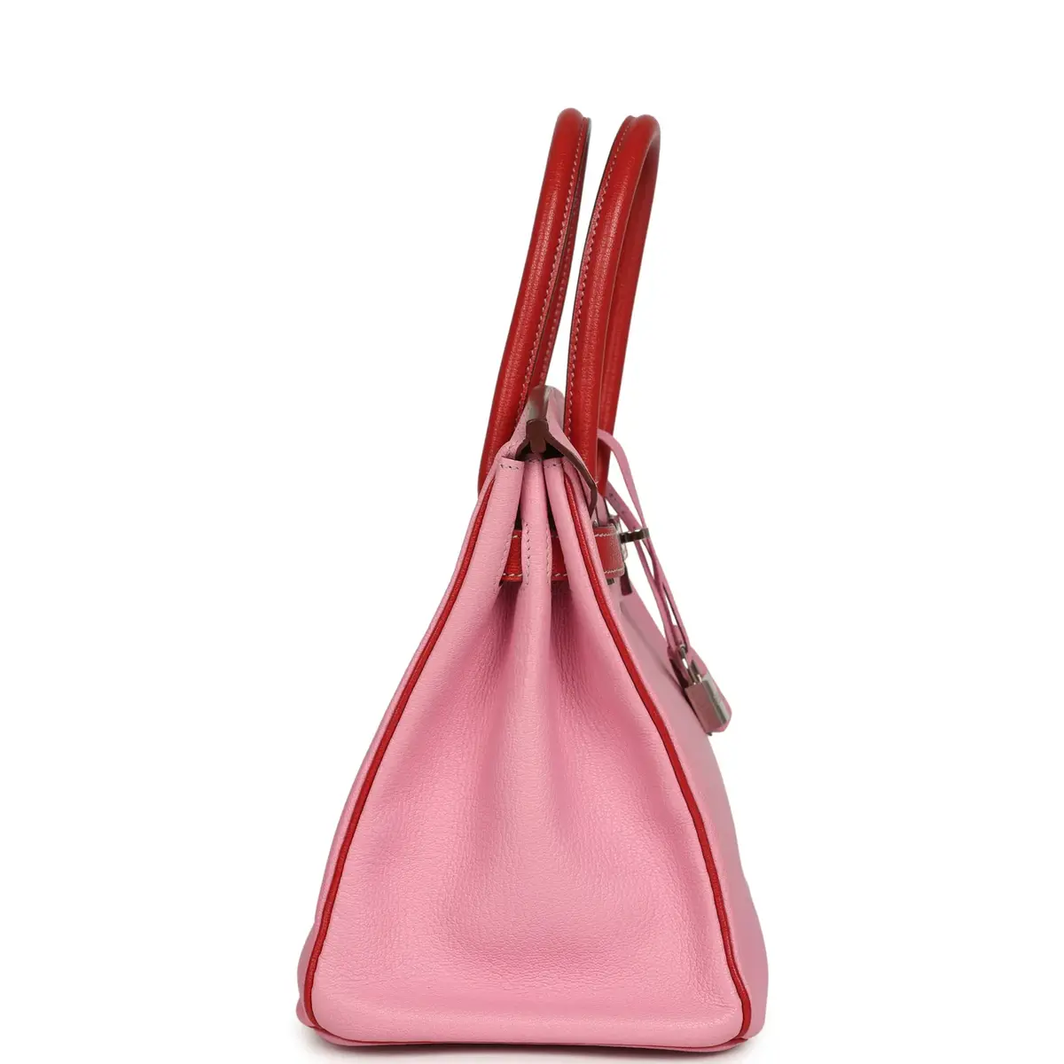 HERMÈS Pre-owned Hermes Special Order (HSS) Birkin 30 Bubblegum Pink, Rouge Casaque Chevre Mysore Palladium Hardware | Thumbnail 3 HERMÈS Pre-owned Hermes Special Order (HSS) Birkin 30 Bubblegum Pink, Rouge Casaque Chevre Mysore Palladium Hardware | Thumbnail 3