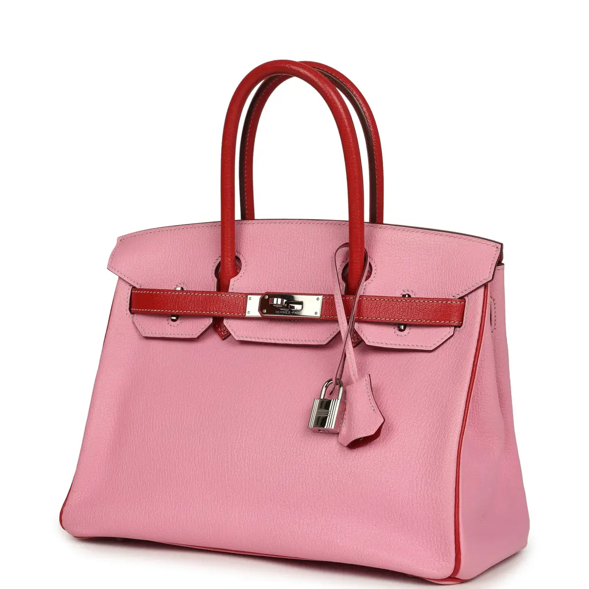 HERMÈS Pre-owned Hermes Special Order (HSS) Birkin 30 Bubblegum Pink, Rouge Casaque Chevre Mysore Palladium Hardware | Thumbnail 5 HERMÈS Pre-owned Hermes Special Order (HSS) Birkin 30 Bubblegum Pink, Rouge Casaque Chevre Mysore Palladium Hardware | Thumbnail 5