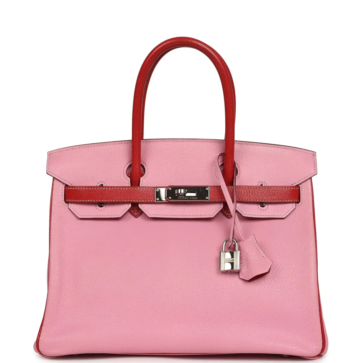 HERMÈS Pre-owned Hermes Special Order (HSS) Birkin 30 Bubblegum Pink, Rouge Casaque Chevre Mysore Palladium Hardware | Image 1 HERMÈS Pre-owned Hermes Special Order (HSS) Birkin 30 Bubblegum Pink, Rouge Casaque Chevre Mysore Palladium Hardware | Image 1