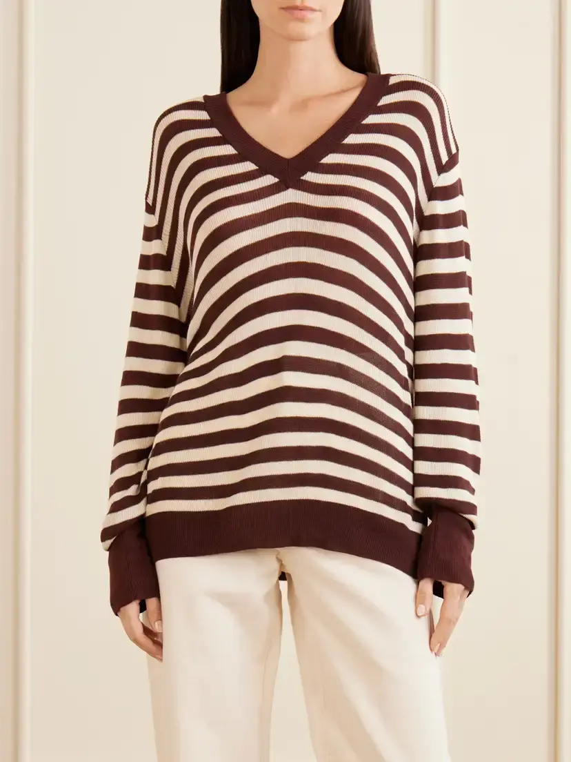 ALIX OF BOHEMIA Axel Clove Striped Knitted Sweater - Unknown | Thumbnail 3 ALIX OF BOHEMIA Axel Clove Striped Knitted Sweater - Unknown | Thumbnail 3