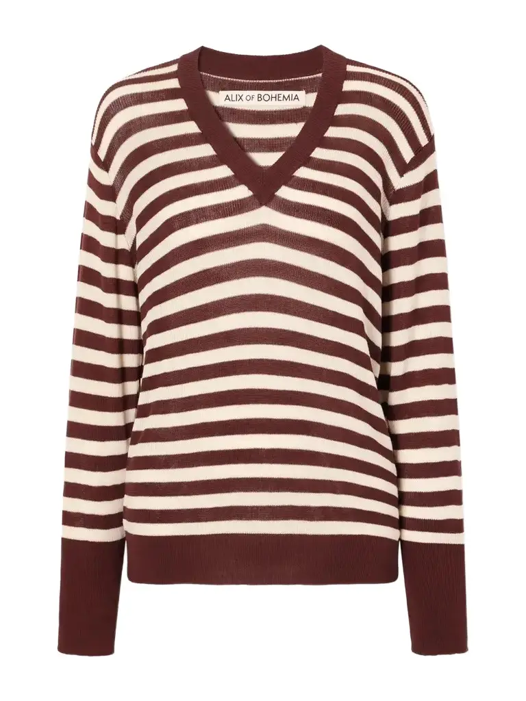 ALIX OF BOHEMIA Axel Clove Striped Knitted Sweater | Image 1 ALIX OF BOHEMIA Axel Clove Striped Knitted Sweater | Image 1