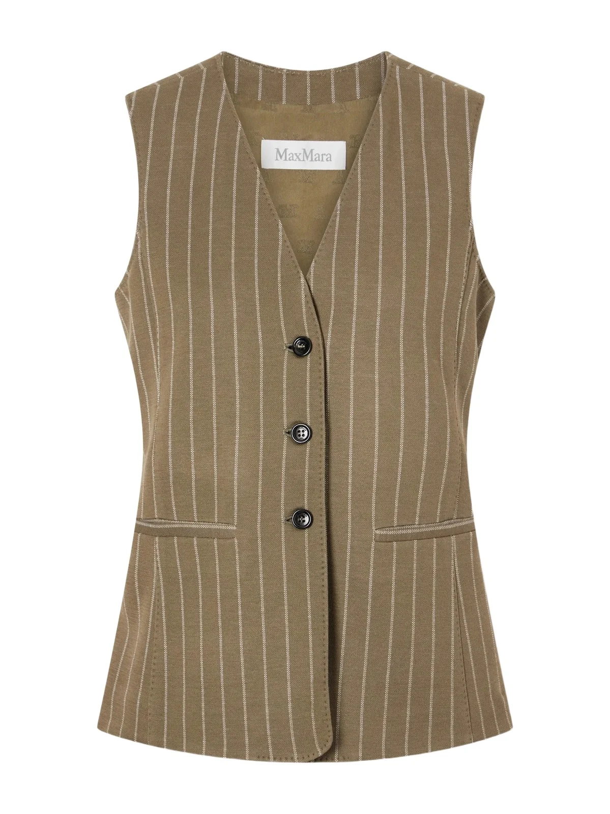 Max Mara Riccio Pinstriped Twill Vest