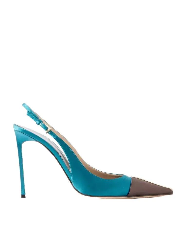 Tom Ford 105 Crystal-embellished Satin Slingback Pumps | Image 1 Tom Ford 105 Crystal-embellished Satin Slingback Pumps | Image 1