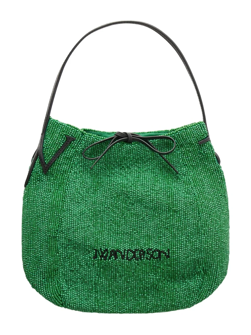 Bead-embellished Leather-trimmed Canvas Tote Bead-embellished Leather-trimmed Canvas Tote