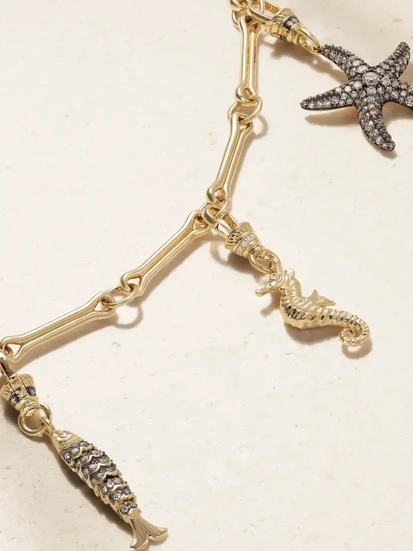 Lucy Delius Show Your Bones 14-karat Gold Rhodium-plated Diamond Bracelet | Thumbnail 4 Lucy Delius Show Your Bones 14-karat Gold Rhodium-plated Diamond Bracelet | Thumbnail 4
