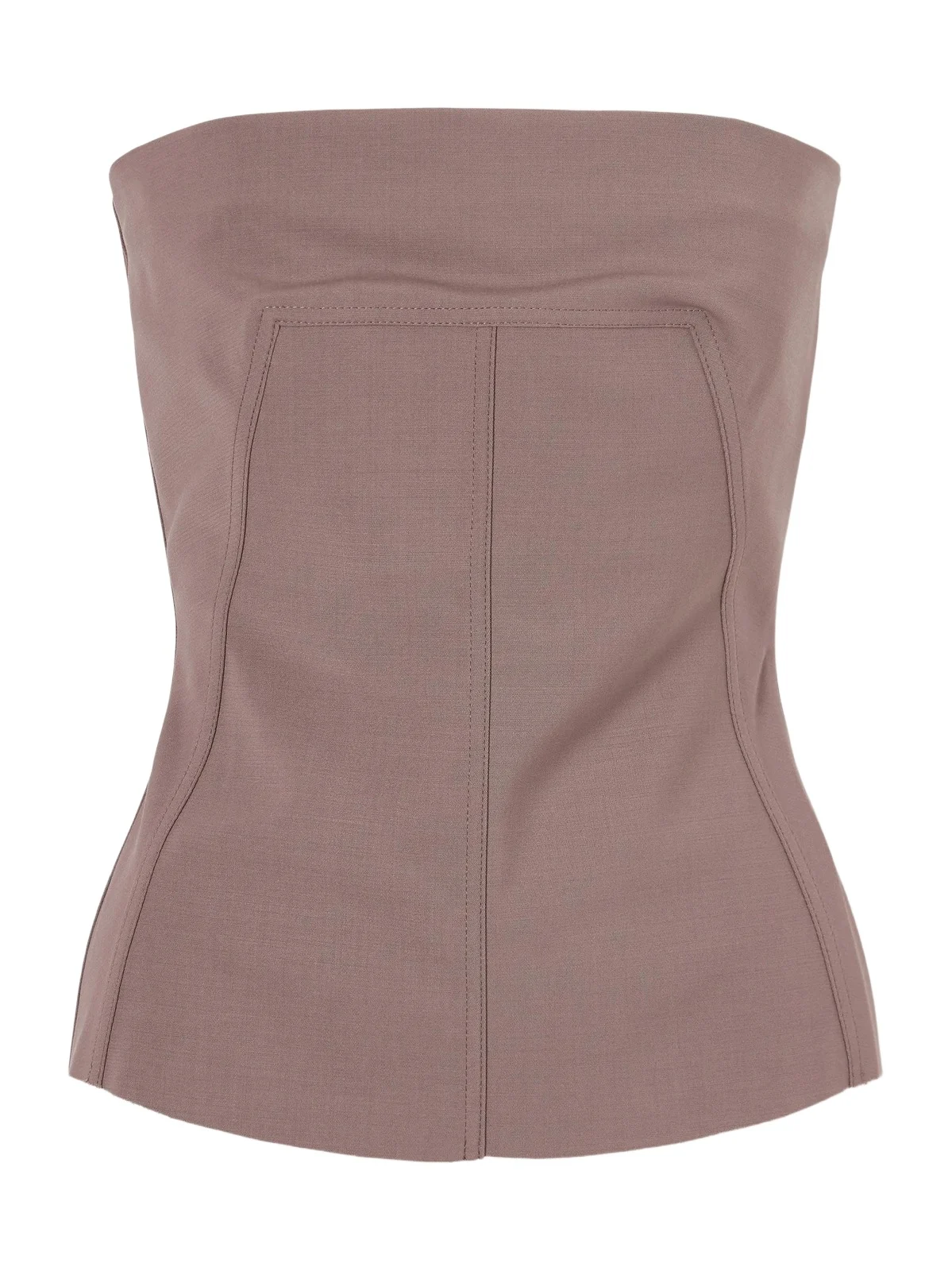Rick Owens Strapless Wool-blend Bustier Top