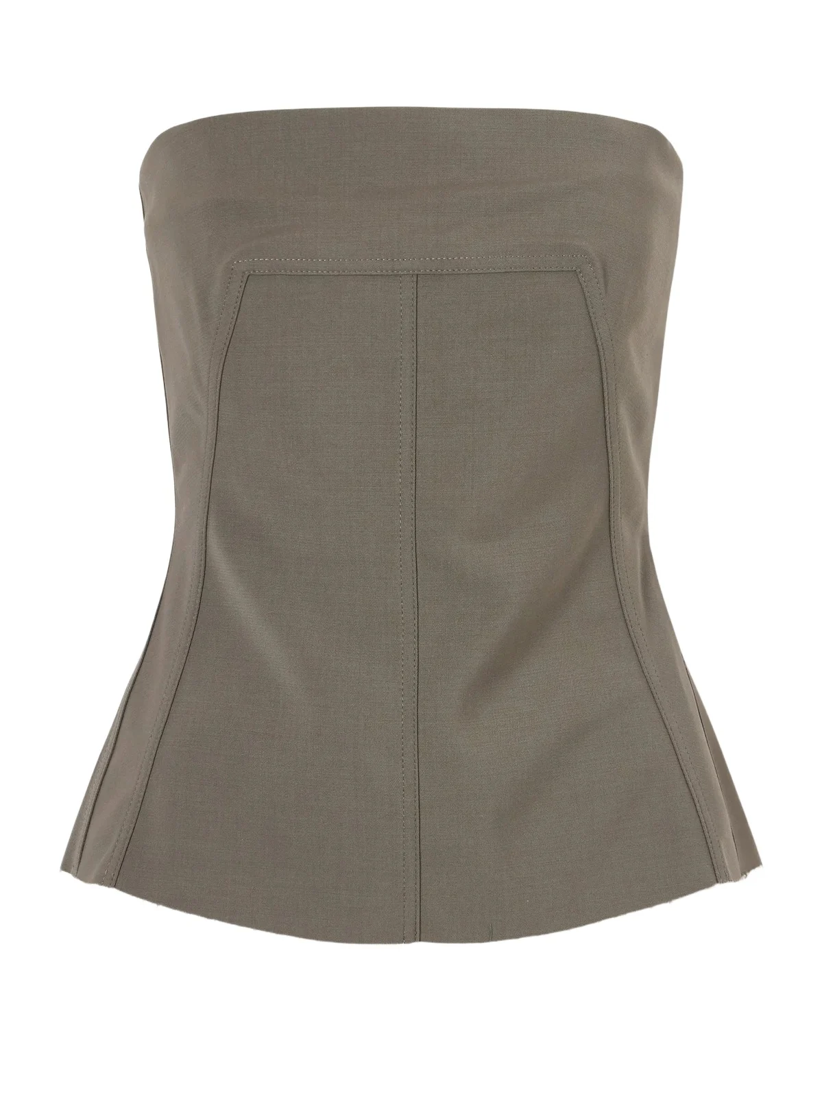 Rick Owens Strapless Wool-blend Bustier Top