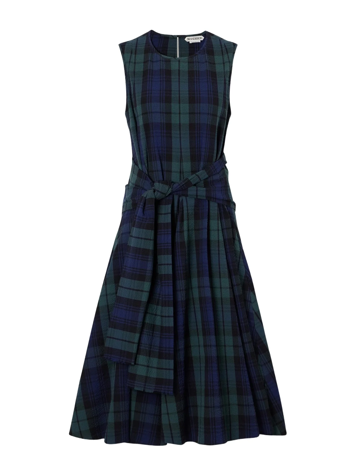 JW Anderson Checked Cotton-cloque Mini Dress