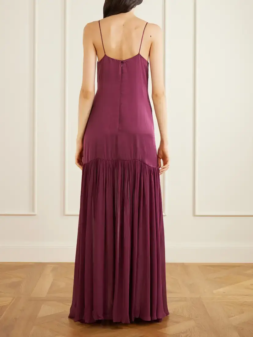 Anine Bing Clementine Silk-blend Voile Maxi Dress | Thumbnail 3