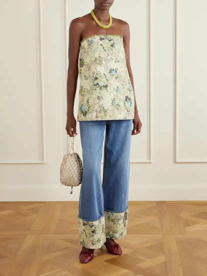 ALÉMAIS Whitney Strapless Floral-jacquard Bustier Top | Thumbnail 2 ALÉMAIS Whitney Strapless Floral-jacquard Bustier Top | Thumbnail 2