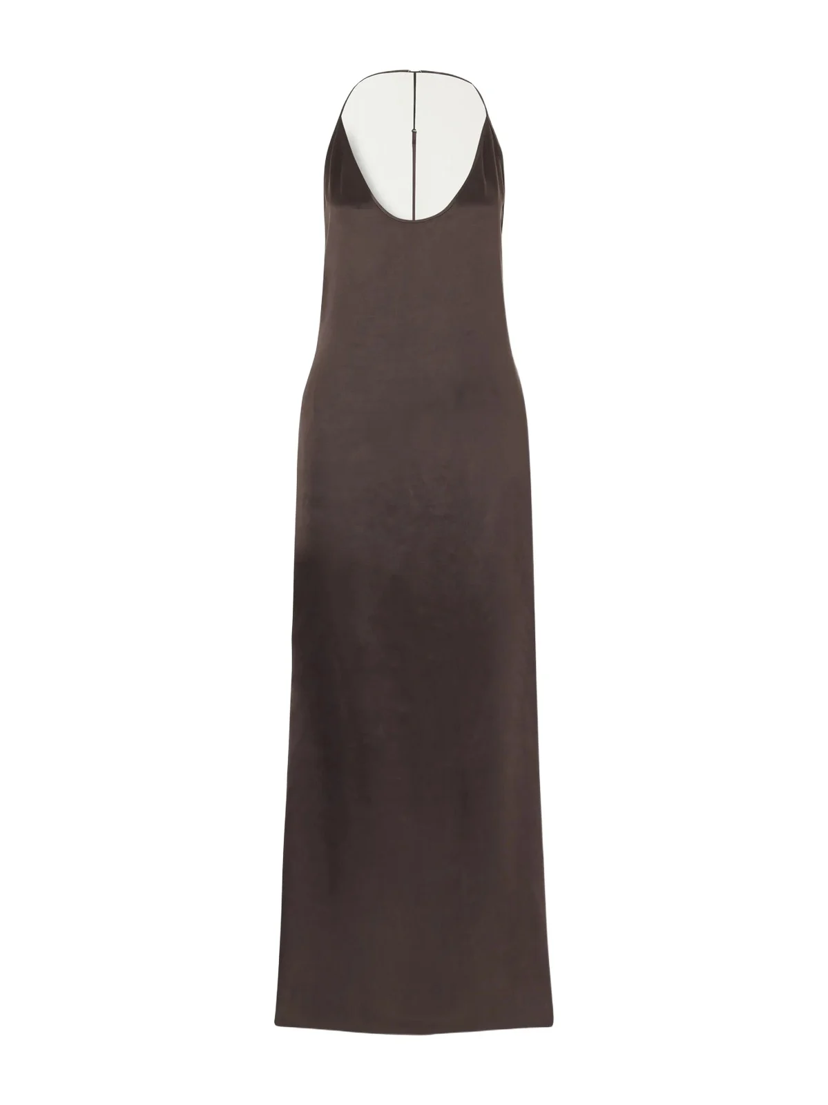Peach-feel Silk Satin Halterneck Evening Dress Peach-feel Silk Satin Halterneck Evening Dress