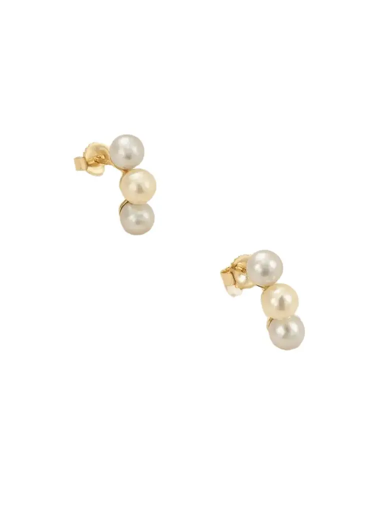 Mizuki 14-karat Gold Pearl Earrings | Image 1 Mizuki 14-karat Gold Pearl Earrings | Image 1