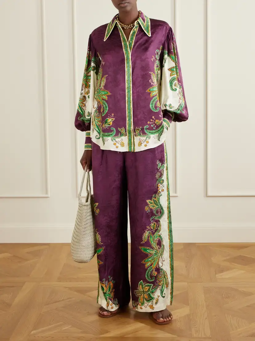 ALÉMAIS Ruthie Floral-print Satin-jacquard Shirt | Thumbnail 2 ALÉMAIS Ruthie Floral-print Satin-jacquard Shirt | Thumbnail 2