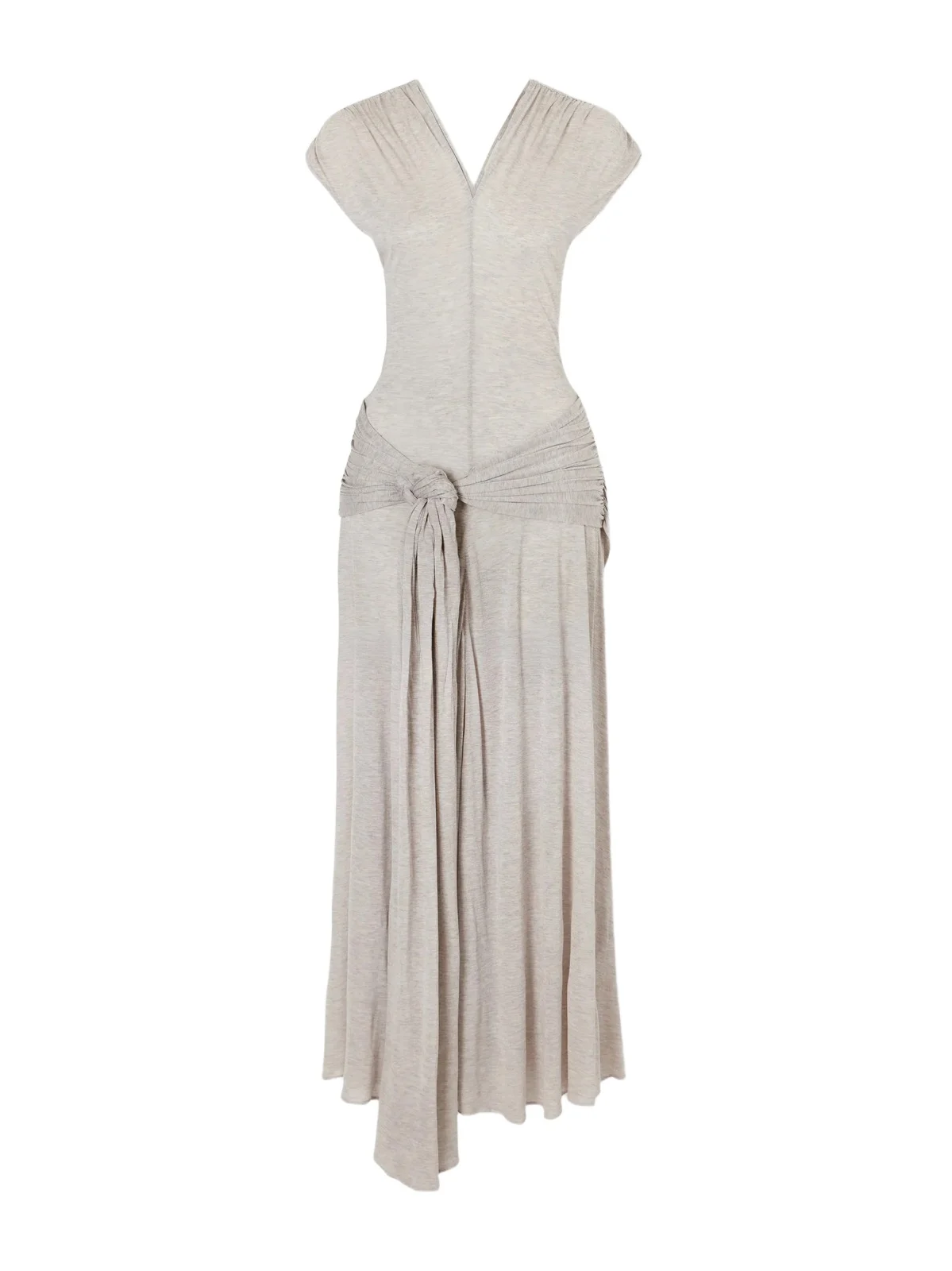 Knot-detail Modal And Cashmere-blend Maxi Dress