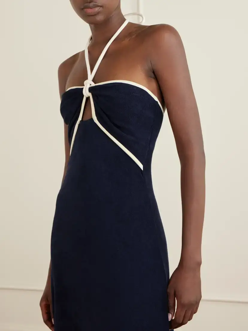 Johanna Ortiz Gleymoon Cut-out Cotton-terry Halterneck Maxi Dress | Thumbnail 4 Johanna Ortiz Gleymoon Cut-out Cotton-terry Halterneck Maxi Dress | Thumbnail 4