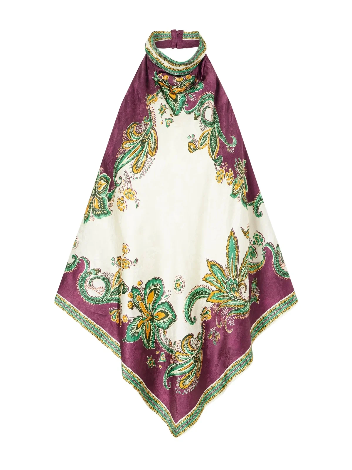 Ruthie Floral-print Satin-jacquard Halterneck Top Ruthie Floral-print Satin-jacquard Halterneck Top