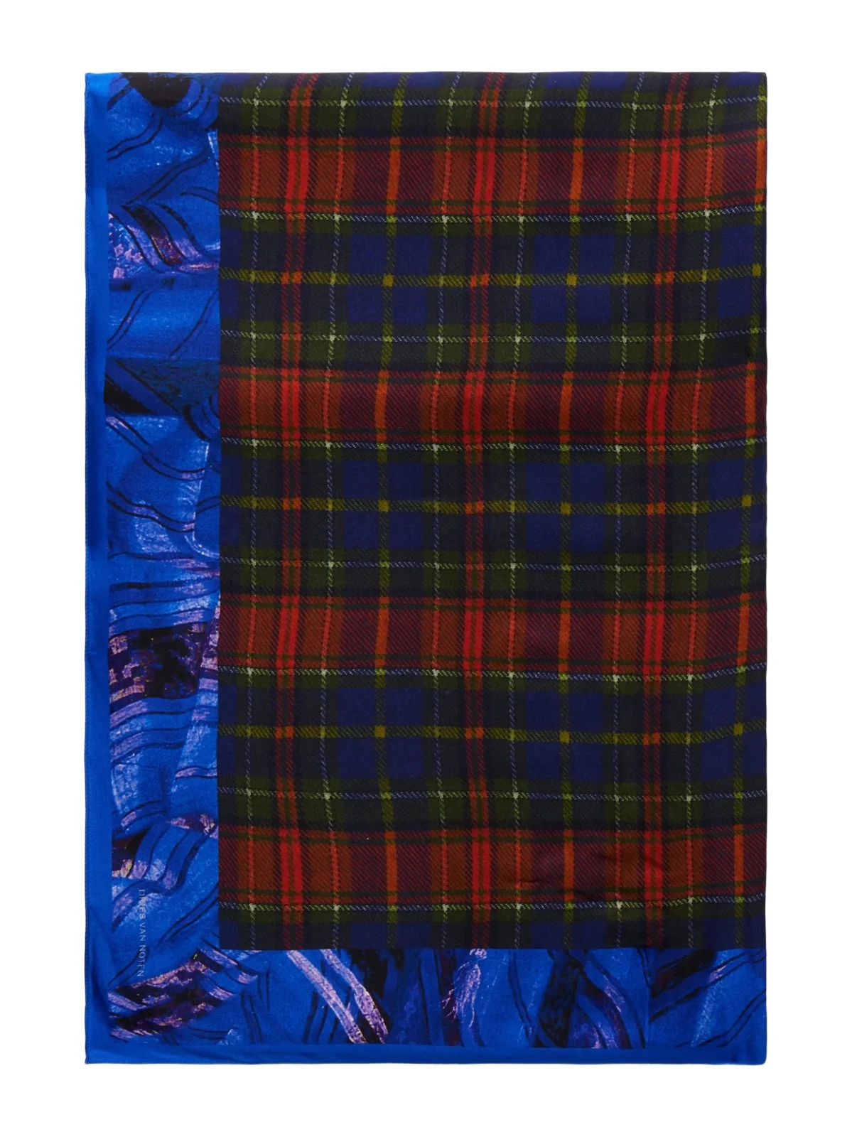Flara Printed Checked Twill Scarf Flara Printed Checked Twill Scarf