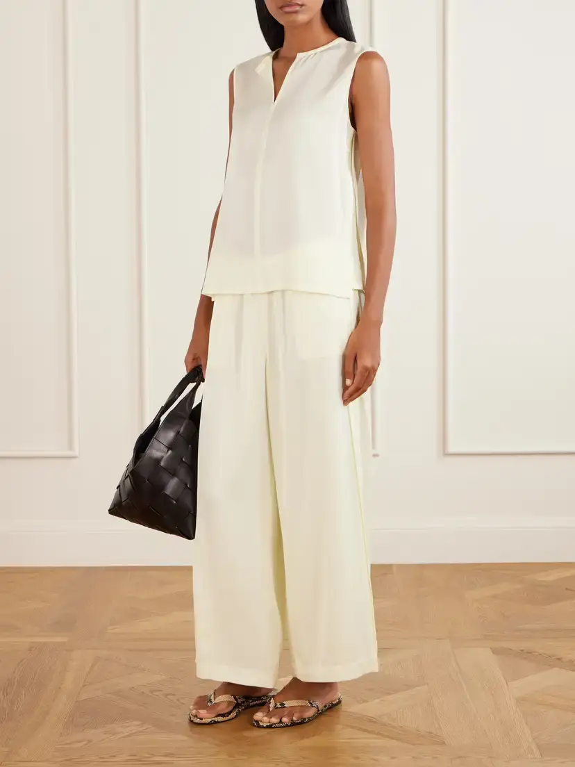 Theory Satin Wide-leg Pants | Thumbnail 2 Theory Satin Wide-leg Pants | Thumbnail 2