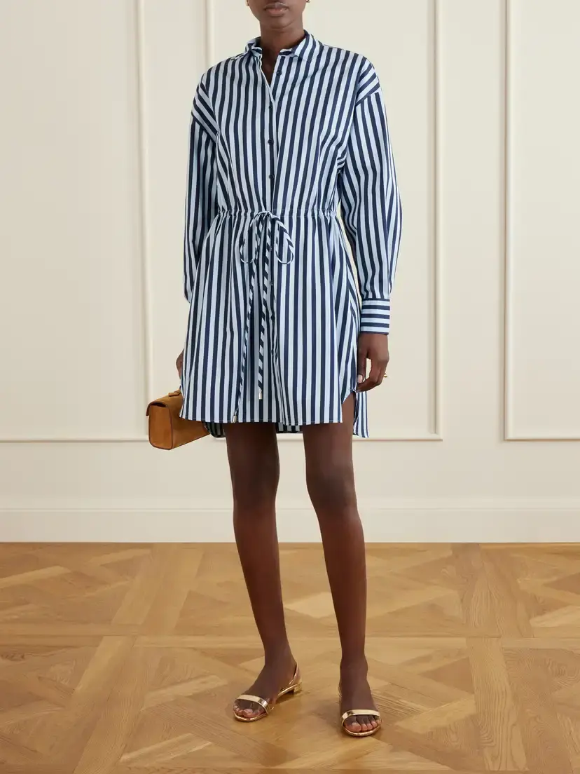 Carolina Herrera Striped Cotton-blend Poplin Mini Dress | Thumbnail 2