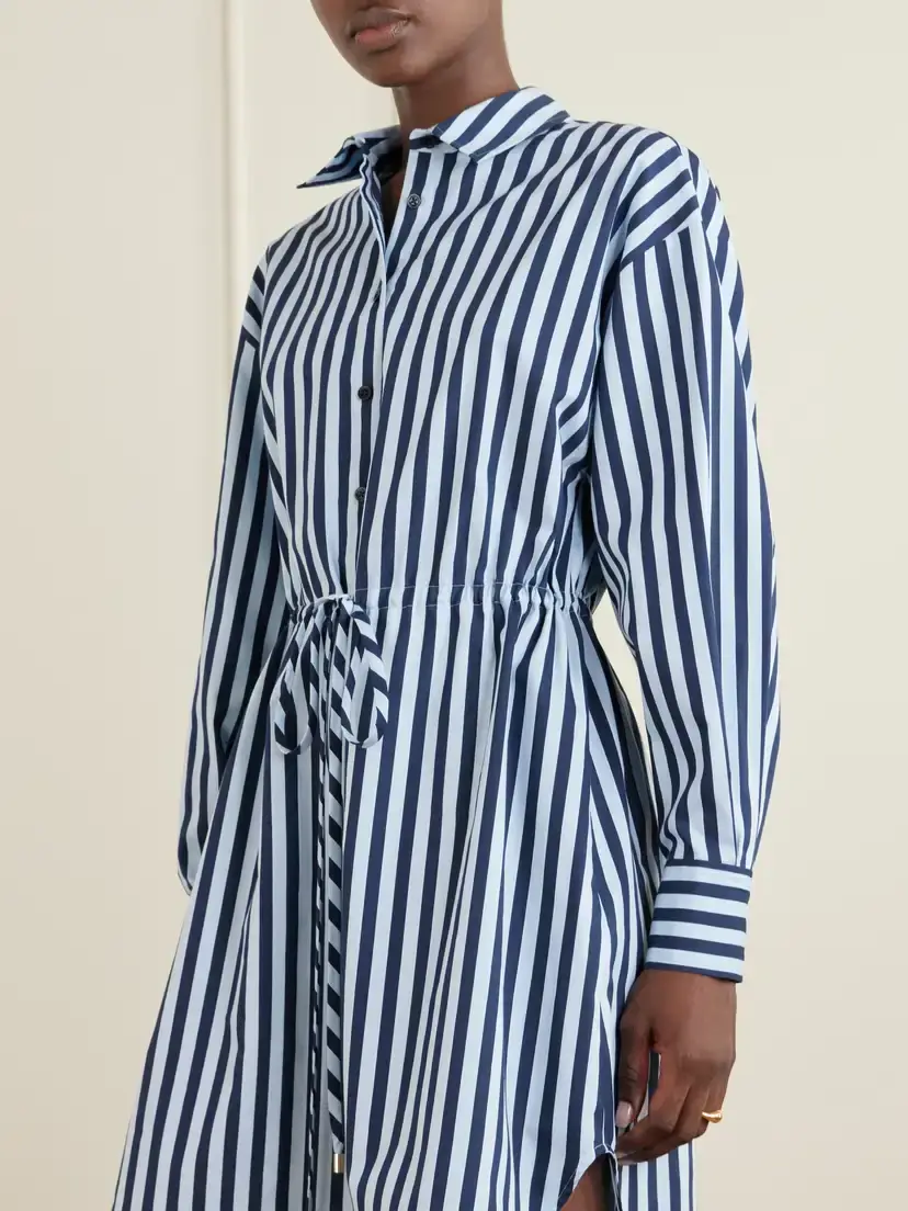Carolina Herrera Striped Cotton-blend Poplin Mini Dress | Thumbnail 4