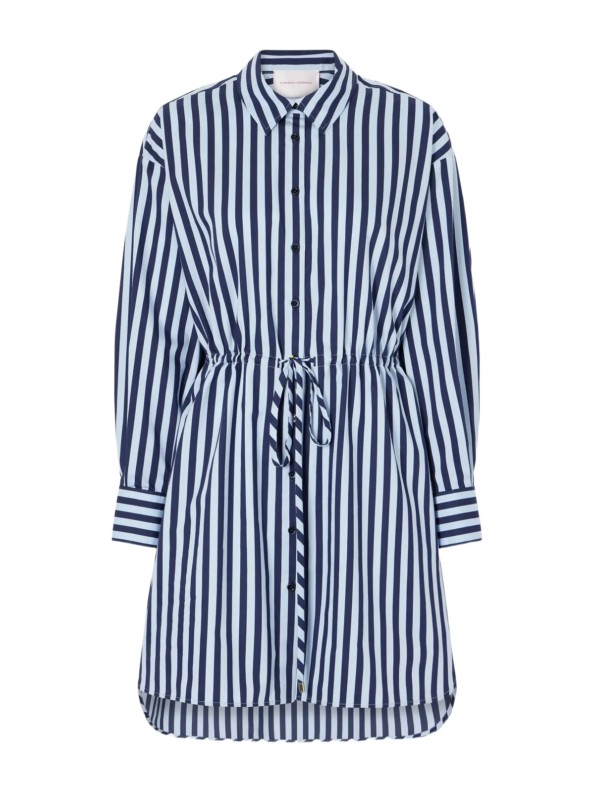 Carolina Herrera Striped Cotton-blend Poplin Mini Dress