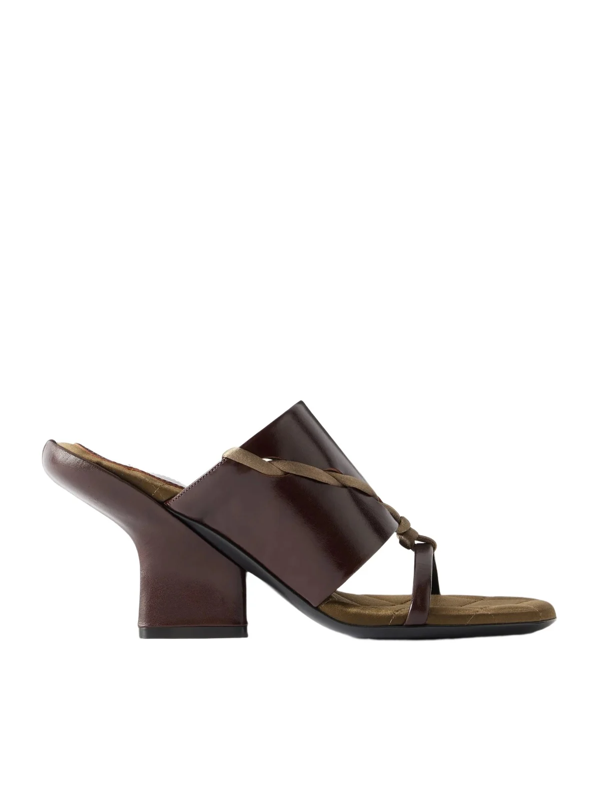 Satin-trimmed Leather Mules Satin-trimmed Leather Mules