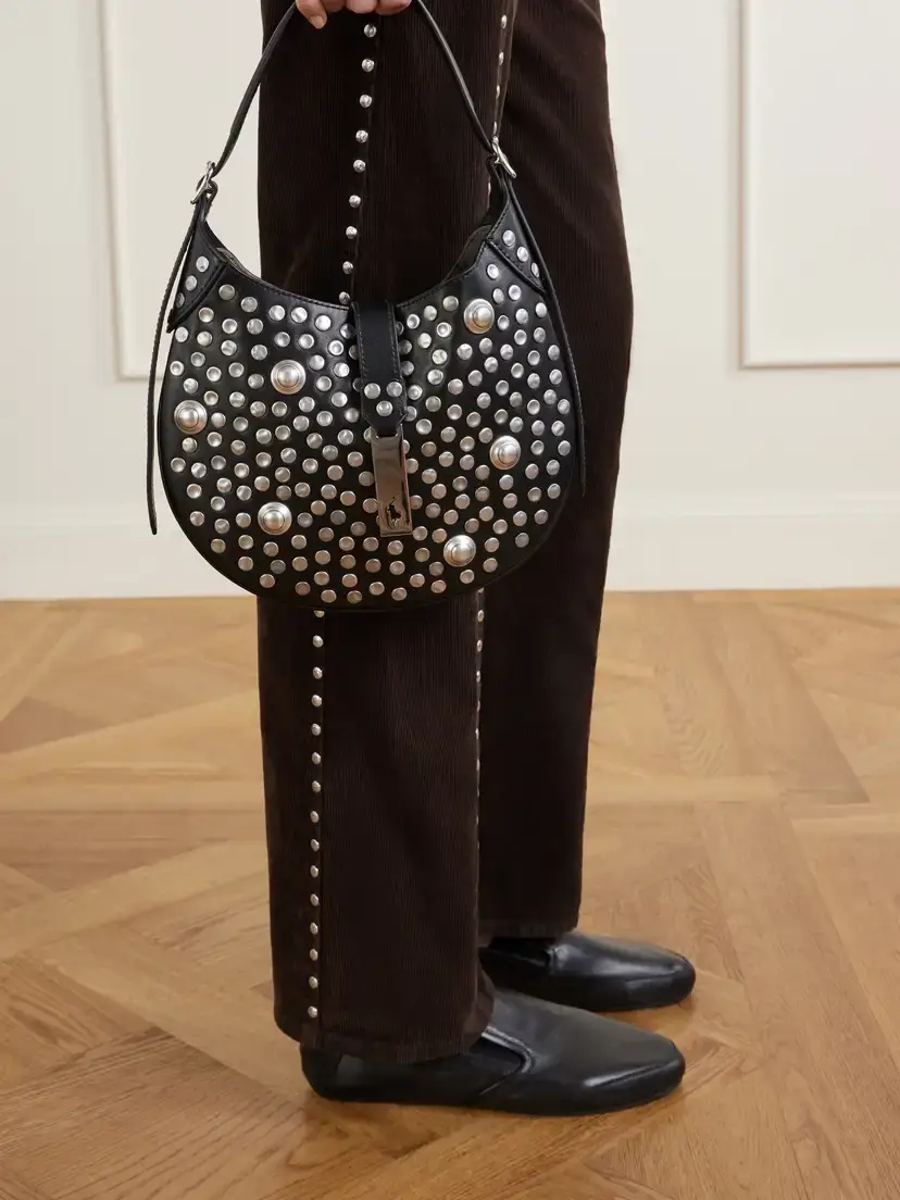 Polo Ralph Lauren Polo Id Studded Leather Shoulder Bag | Thumbnail 2 Polo Ralph Lauren Polo Id Studded Leather Shoulder Bag | Thumbnail 2